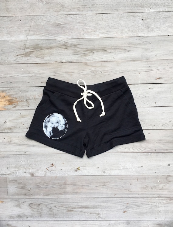 Moon Shorts, Cute Shorts, Gym Shorts, Running Shorts, Summer