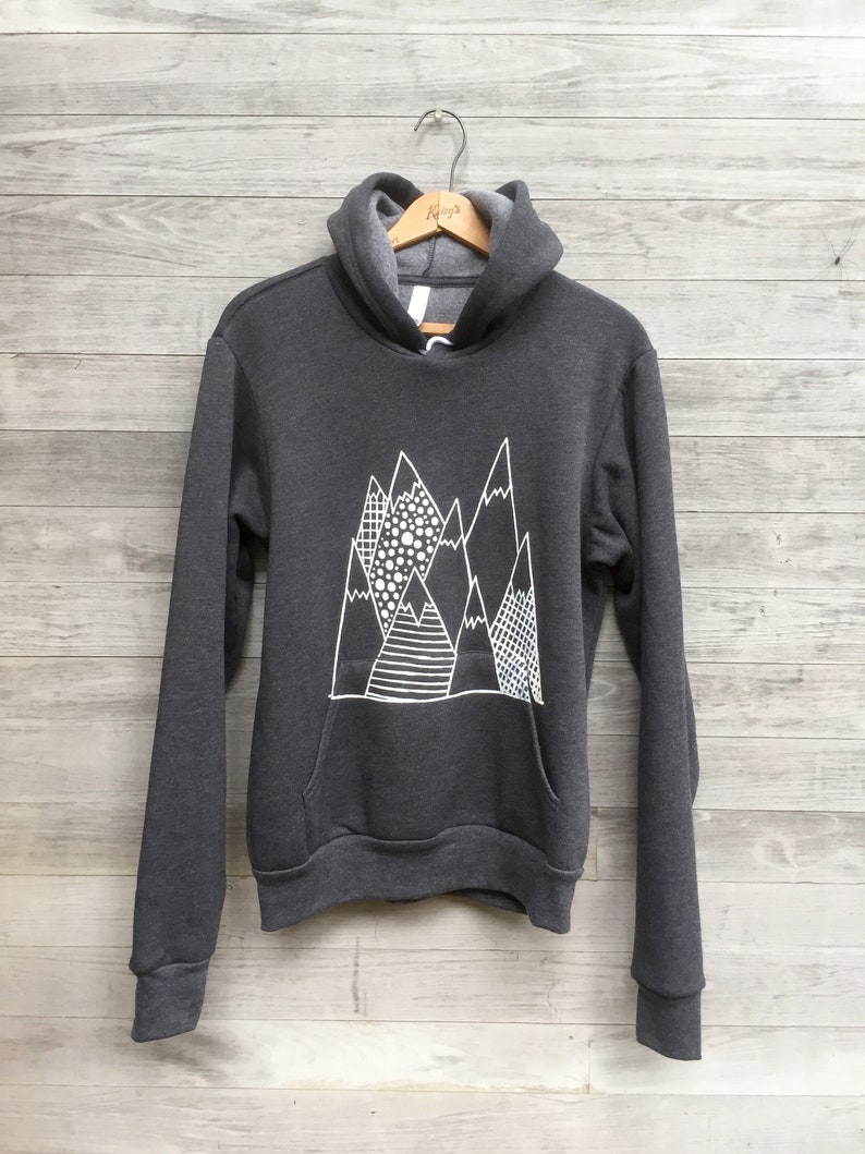 Mountain Hoodie, Hiking Top, Camping, Gift for a Guy, Gym Hoodie, Outdoor Gift, Adventure and Nature Lover, Cool Hoodie, Boyfriend Hoodie image 2