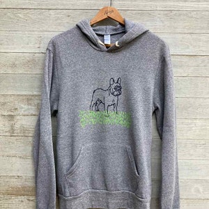 French Bulldog Hoodie, Men's Sweatshirt, Dog Gift, Gym Hoodie, Frenchie Gift image 3