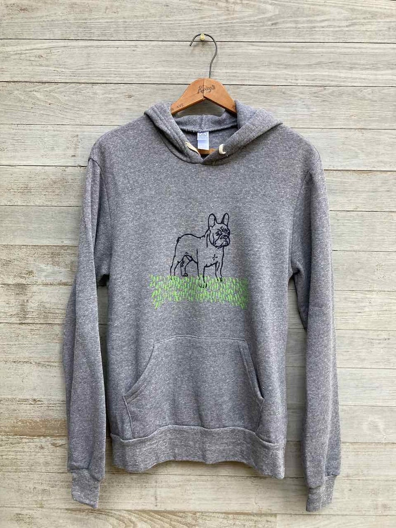 French Bulldog Hoodie, Men's Sweatshirt, Dog Gift, Gym Hoodie, Frenchie Gift image 3