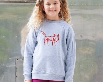 clever me Fox Sweater, Kids Sweatshirt, Back to School, 2T- 12Yrs