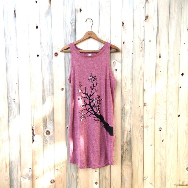 Cherry Blossom Dress, Summer Dress, Tank Dress, S,M,L,XL