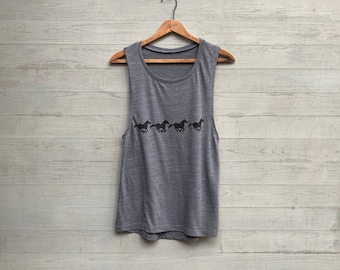 Running Horses Tank Top, Lightweight Tank