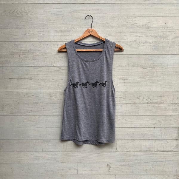 Running Horses Tank Top, Lightweight Tank