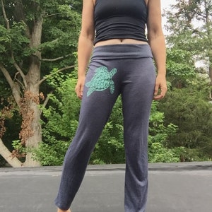 FINAL SALE Sea Turtle Yoga Pants image 2