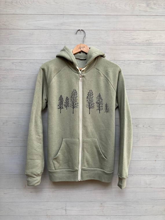 Sage green zip up hoodie sale