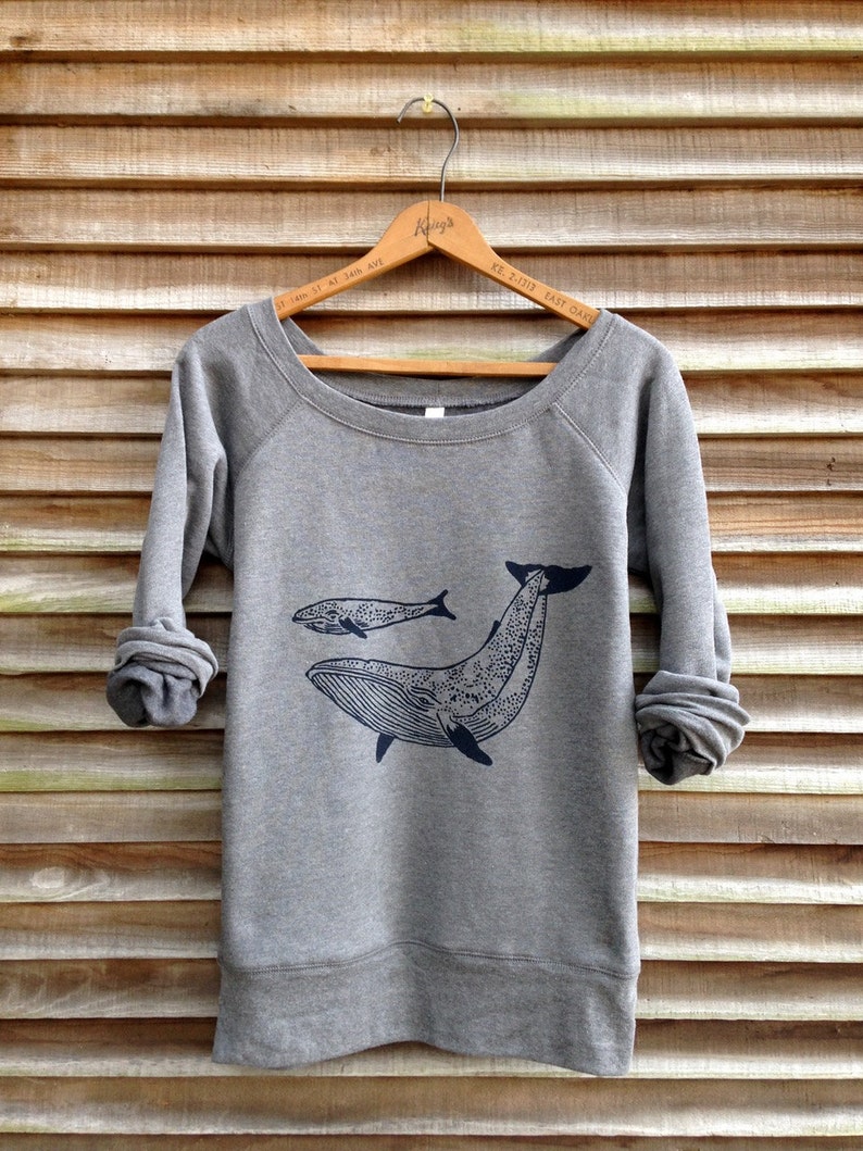 me and mama Whale Sweatshirt, Geschenk für Mama, Wal Geschenk, süßes Sweatshirt, Yoga Top, neue Mutter, Babyparty, Blauwal Grey