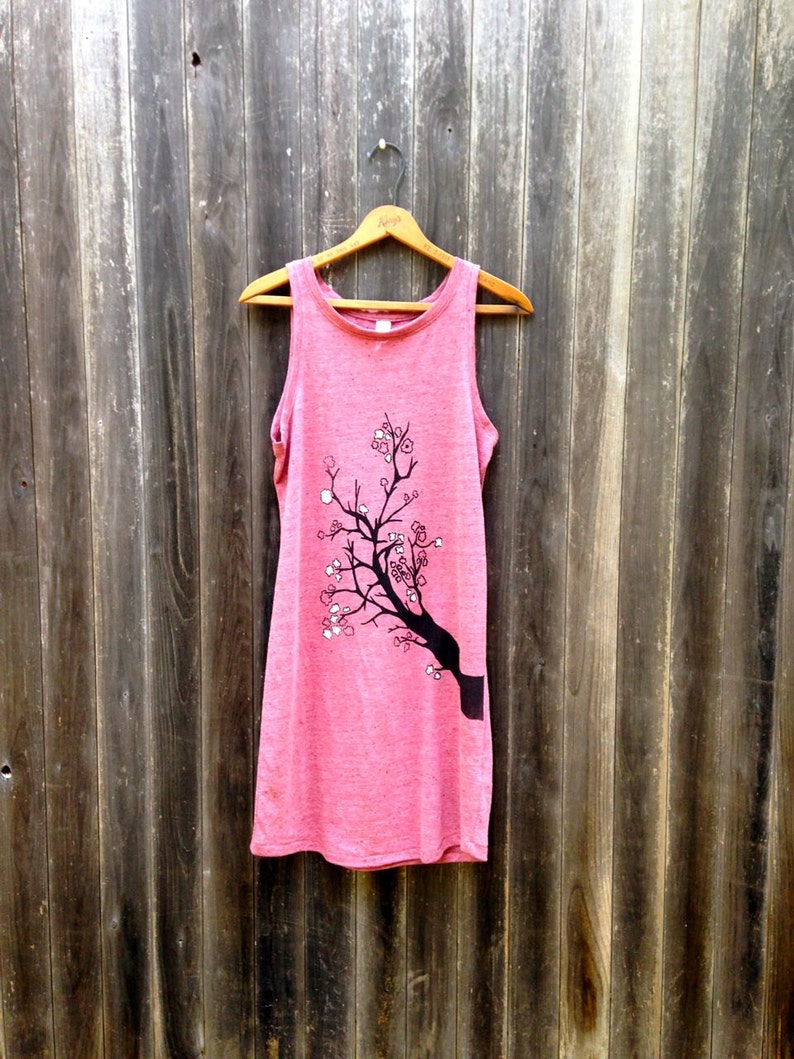 Cherry Blossom Dress, Summer Dress, Tank Dress, S,M,L,XL image 2