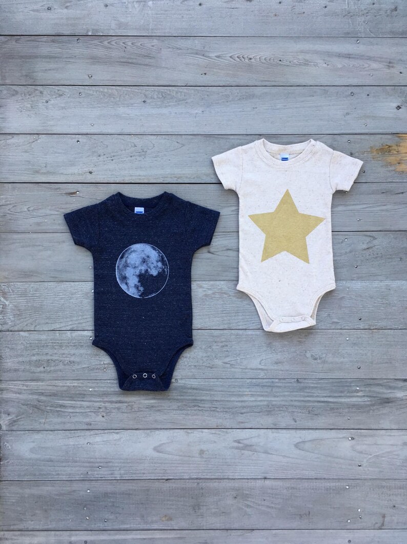 Star Gazing Baby Set, Gift for Baby, Baby One Piece, New Mom Gift, Baby Shower Gift image 1