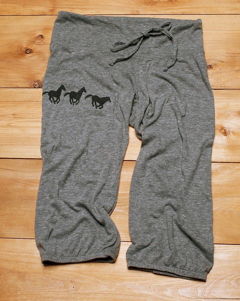 wild and free Horse Pants Horse Gift Cropped Pants Comfy Pants Pajamas Yoga Pants Recovery Pants