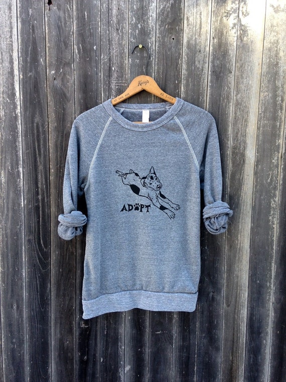 Adopt a Dog Sweatshirt: Hand-Drawn Mutt Rescue Shirt