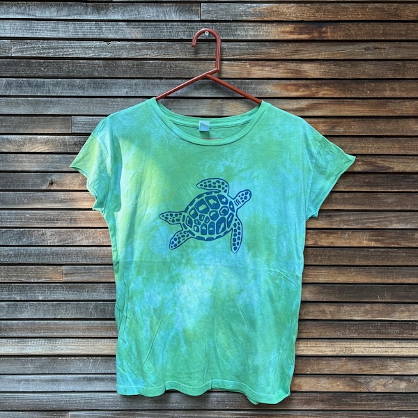 Sea Turtle Tee, Hand Dyed, XS (38" chest) Final Sale