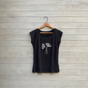 Queen Anne's Lace Tee, Bamboo + Organic Cotton, Cap Sleeve Tee, Silky Tee, Mother's Day Gift