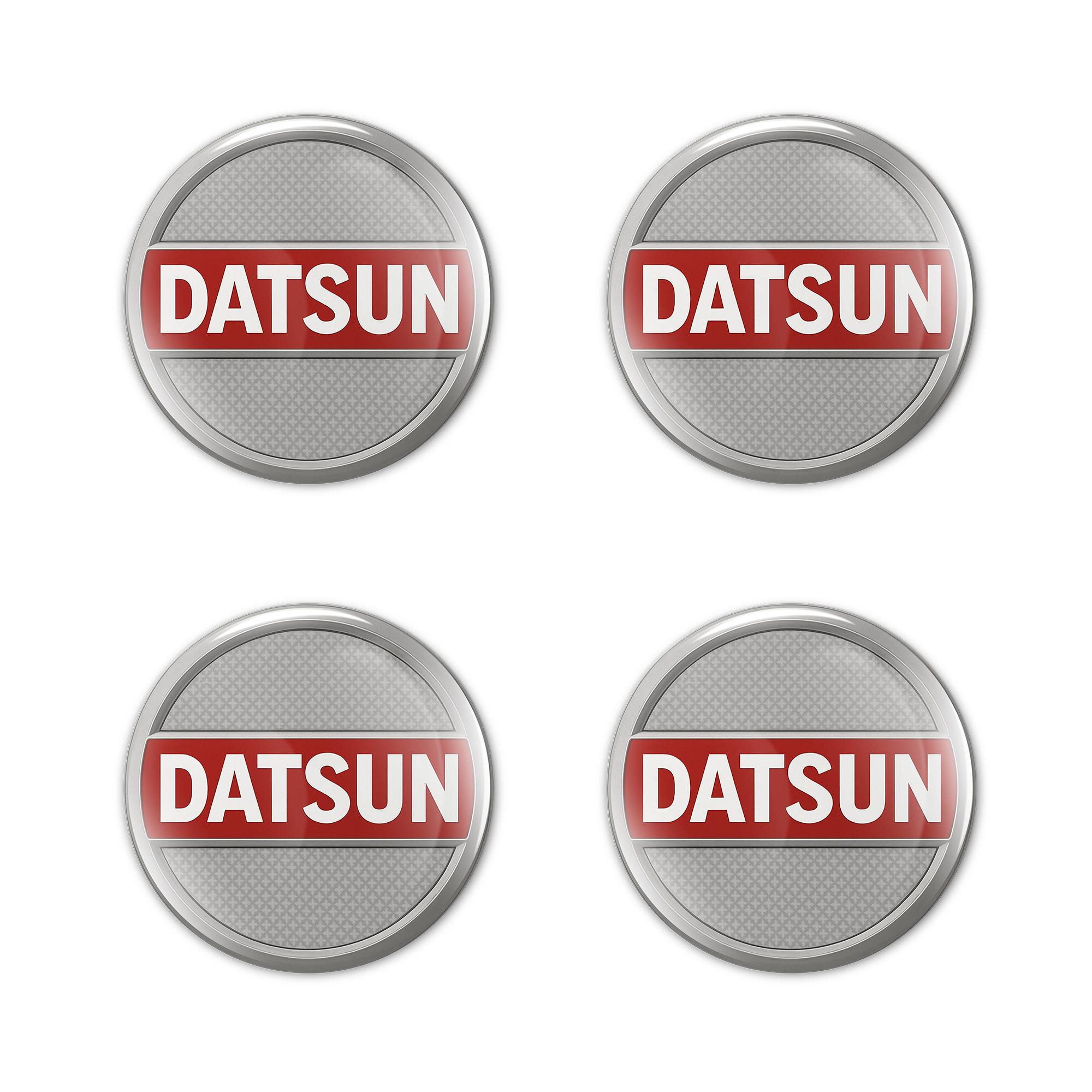 Datsun Sticker Datsun Stickers Decals Rim Glossy Wheel Center Cap Hub 4pcs Set Epoxy ...