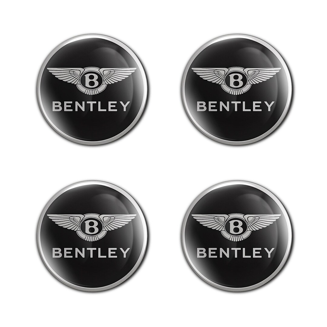 thumbnail image 2 of 4x Bentley B Logo Wheel Center Caps - Gloss Black 69mm OE 3W0601170F 2 of 4