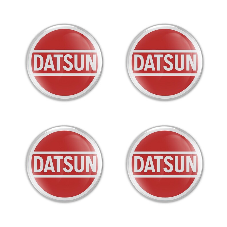Datsun Sticker Datsun Stickers Decals Rim Glossy Wheel Center Cap Hub 4pcs Set Epoxy ...