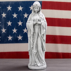 Virgin Mary Statue – Hand-Painted Our Lady of Sorrows & Grace Sculpture, Immaculate Conception Catholic Decor and Religious Gift