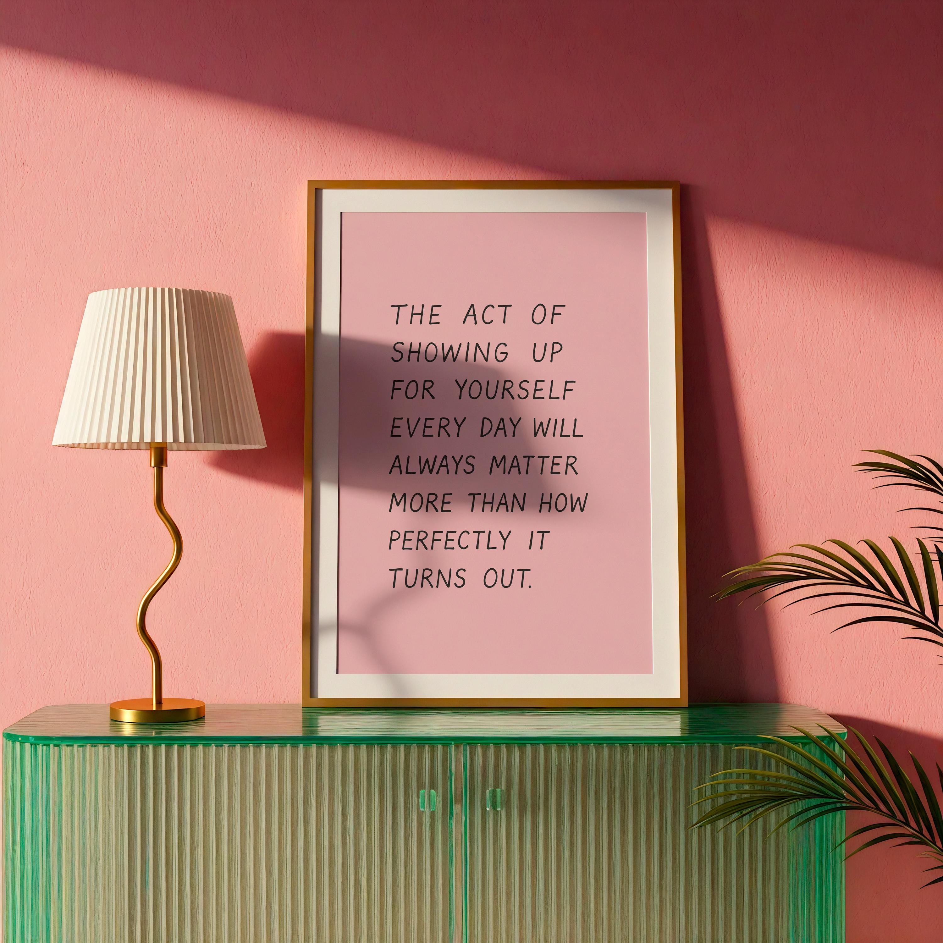 Pink Quote Wall Art, Motivational Poster Print, Inspirational Quote ...