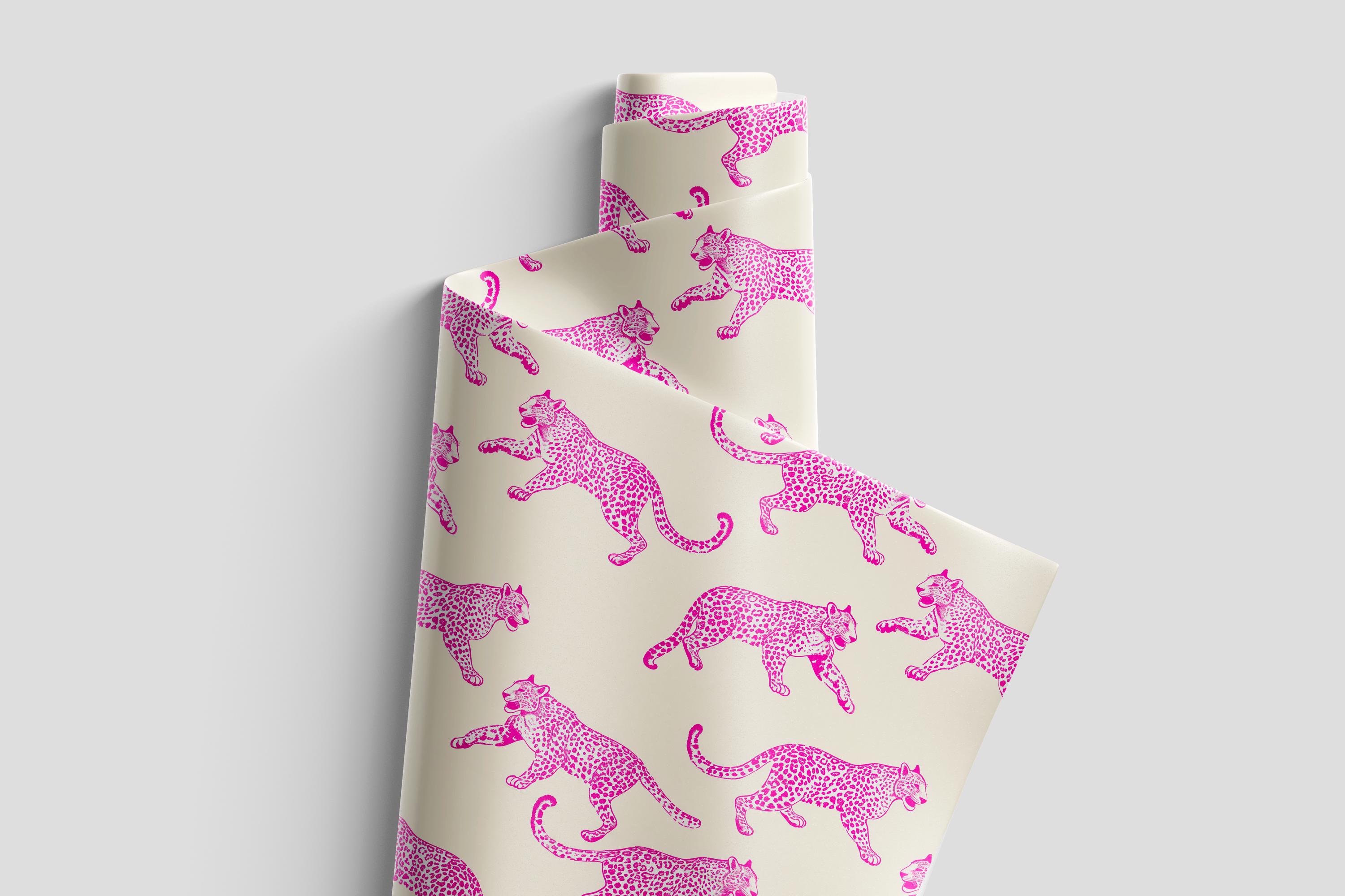 Pink Leopard Seamless Pattern, Hot Pink Animal Print Digital Paper ...