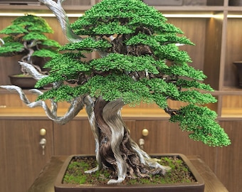 Sculptuur grote boom Tanuki Bonsai: Japanese Art Desk Decor