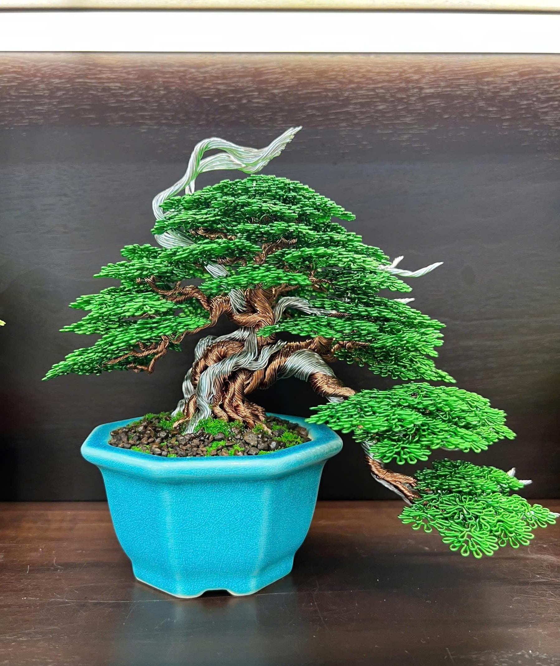 Handmade Tanuki Waterfalls Copper Bonsai Japanese Tree Sculpture - Etsy  Israel