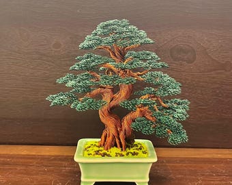 Handmade Copper Bonsai Tree Sculpture: Tree of Life Decor