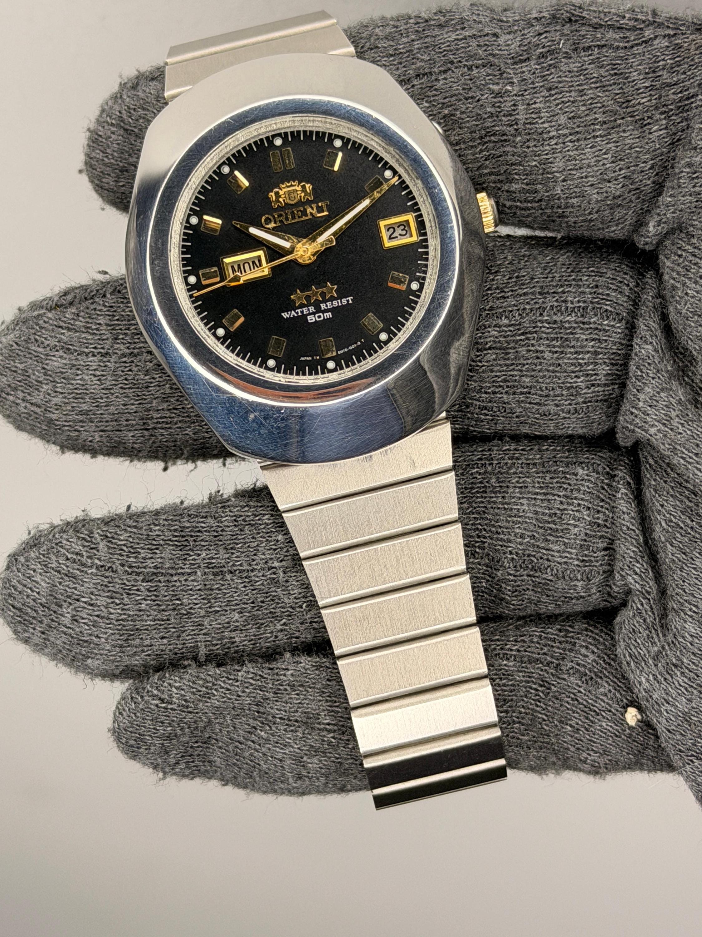 Vintage Orient 3 Star 50m Emo70-co-b Automatic 21j Day/date Men's