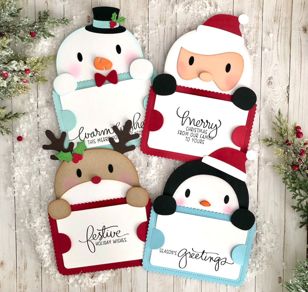 Santa’s Crew Christmas Holiday Gift Card Holders Handmade (set of 4) - Etsy