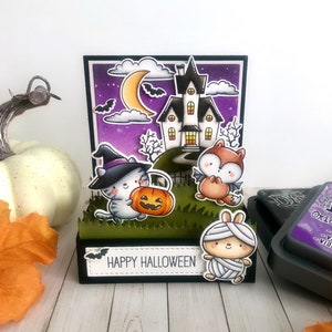 Halloween Haunted House Pop Up Box Card Handmade