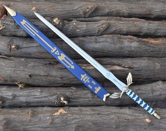 Custom Link's Master Sword Replica, Legend of Zelda Skyward Blue Zelda Sword, Gift For Him & Her, Best Anniversary Gift, Gift For Dad, Gifts