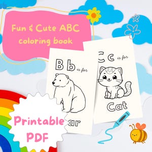 ABC Coloring Book: A-Z Alphabet, Preschool Activity (PDF Download)