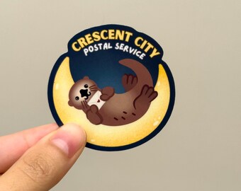 Crescent City Postal Service Otter Sticker: Waterproof Matte Vinyl Decal
