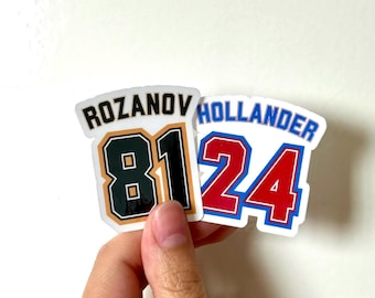 Heated Rivalry Hollander Rozanov Sticker Pack for Kindle: Waterproof Glossy Vinyl Decal