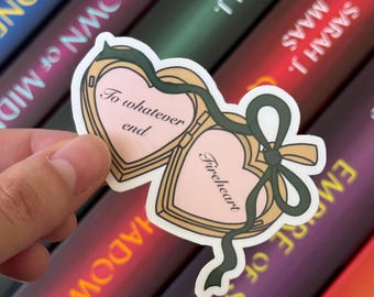 Throne of Glass Sticker: Fireheart Romantasy Decal - Waterproof Vinyl