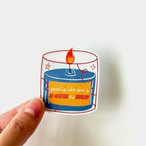 Sticker chandelle Rivalry : autocollant imperméable en vinyle brillant