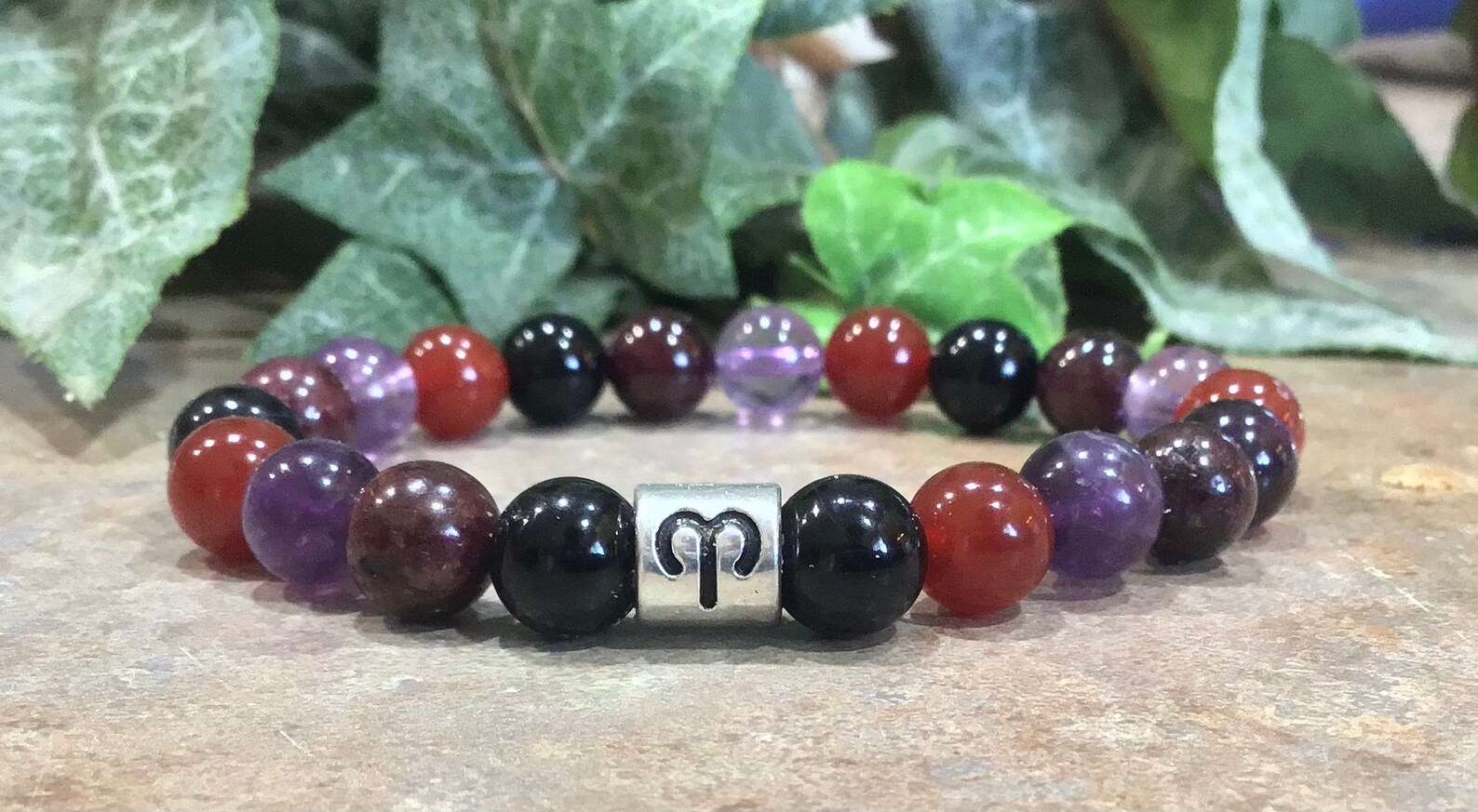 Aries Bracelet Astrological Jewelry Crystal Bracelet Etsy