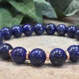 Lapis Lazuli Bracelet, September Birthstone, Gemstone Bracelet