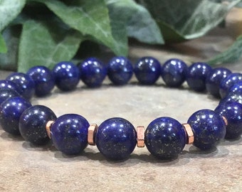 Lapis Lazuli Bracelet, September Birthstone, Gemstone Bracelet