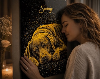 Pet Memorial Gift Custom Pet Loss Tribute from Photo Personalized Remembrance Gift Pet Tribute Gift Art Pet Memorial Wall Art Pet Loss Decor