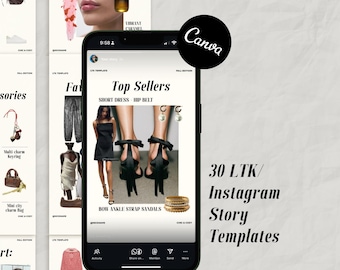 30 Fall LTK & Instagram Story Canva Templates Bundle