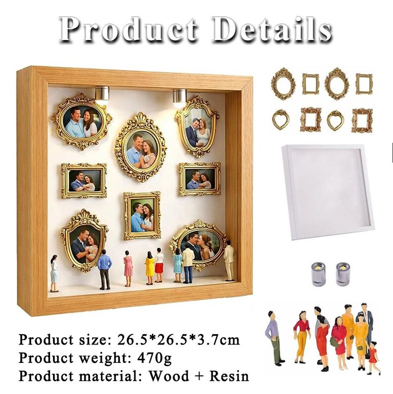 Mini Museum Silhouette Box, ,personalized Valentine's Day Giftsgold ...