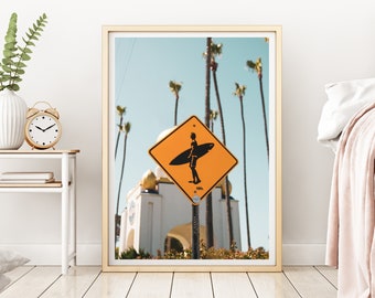Swami's Beach Surfer Crossing Print | Mailed to you