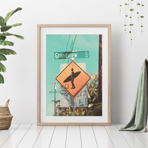 Grandview Beach Surfer Crossing Print | Mailed to you