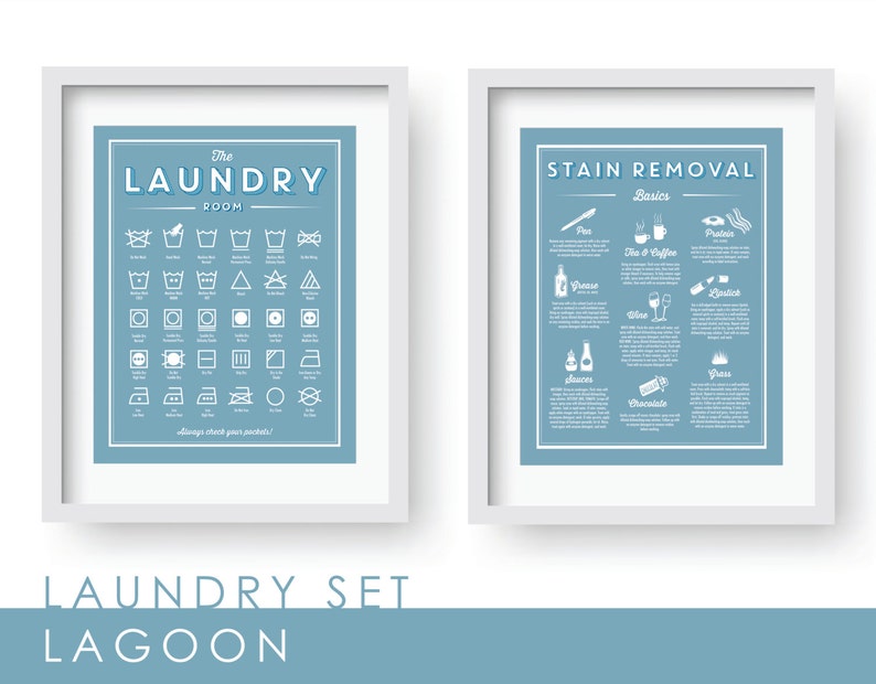 The Laundry Room and Stain Removal Basics | Set of Two | Customizable ...