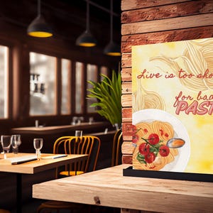 Italian Restaurant Wall Art - Pasta Kitchen Decor - Digital Download Print