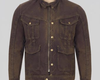 Cassian Andor Inspired Jacket: Dark Brown Stripes, Rogue One Cosplay Costume