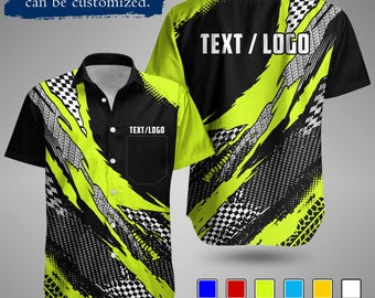 Custom Racing Shirt, Personalized Name, Number, Motorsport Team Uniform Tee