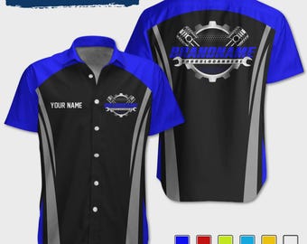 Custom Mechanic Workwear Shirt | Personalized Shop Uniform, Father's Day Gifts