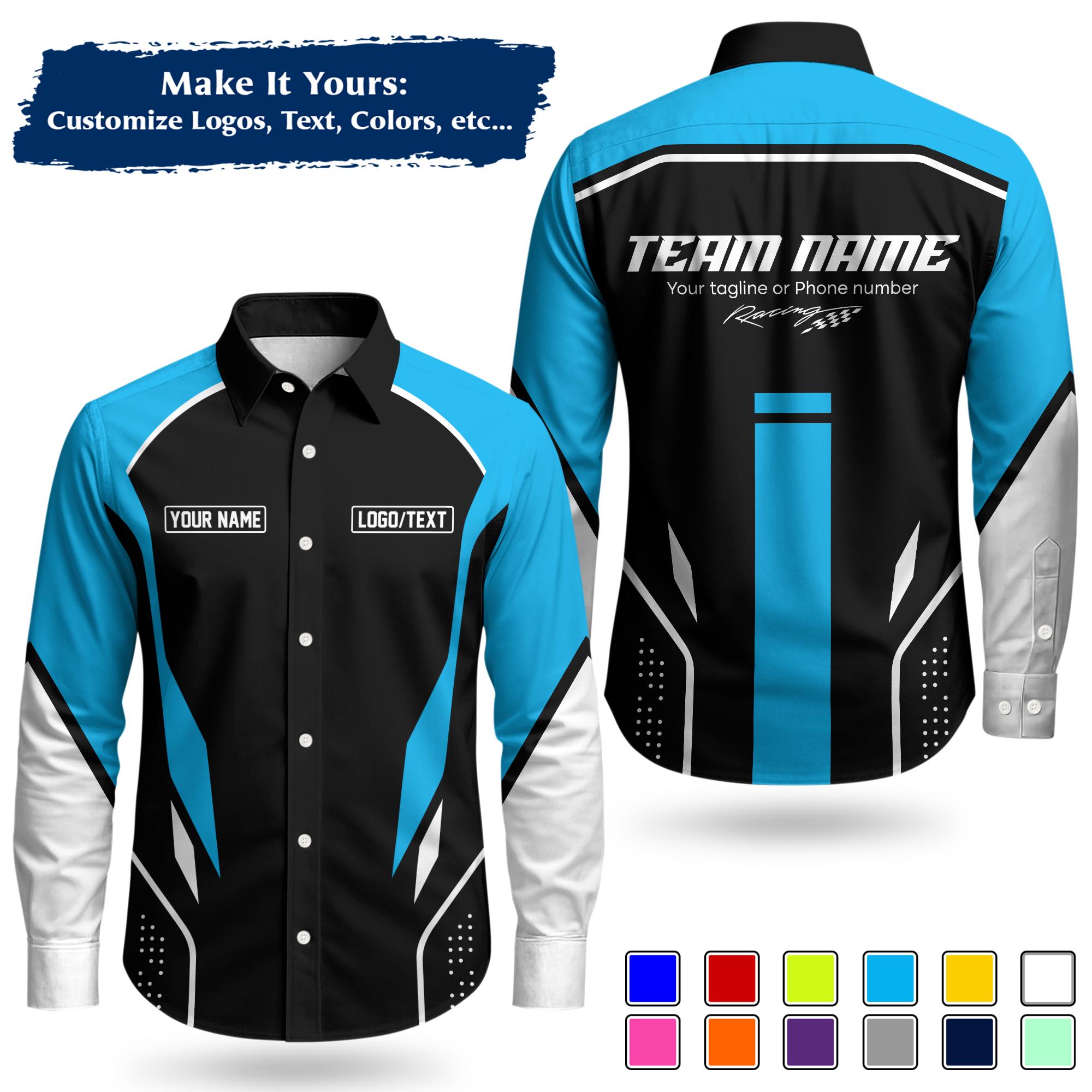 Custom Racing Team Work Shirt, Personalized Mechanic Shirt With Logo ...