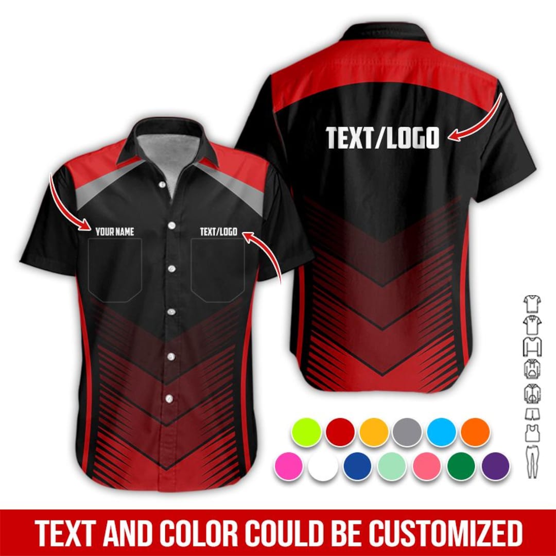 Custom Crew Names Custom Team Name Mechanic Work Shirt | Personalized Name, Logo ...